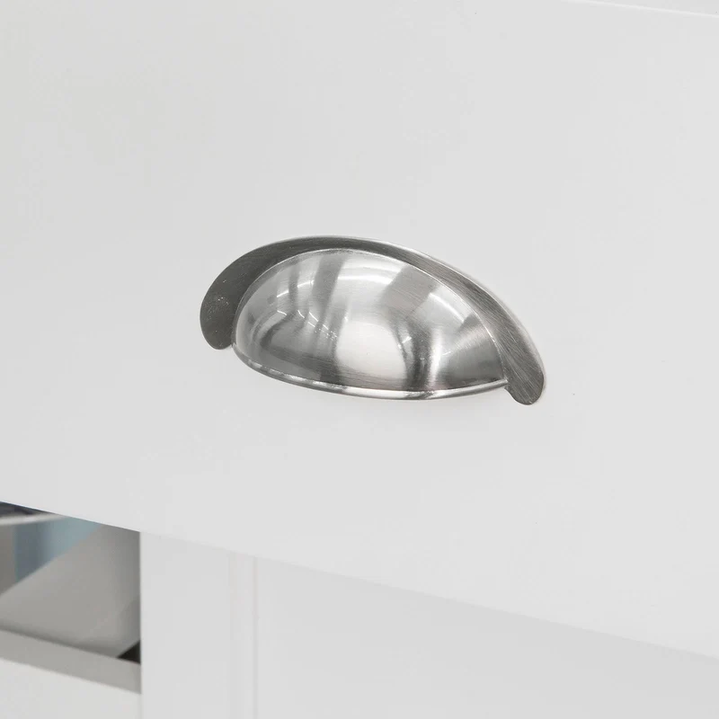 SoBuy FKW62-WN Chariot de Service 1 porte-bouteilles 2 tiroirs