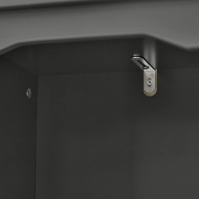 SoBuy BZR112-DG Meuble Colonne de Salle de Bain, Armoire Haute, Étagère de Rangement, Placard de Rangement
