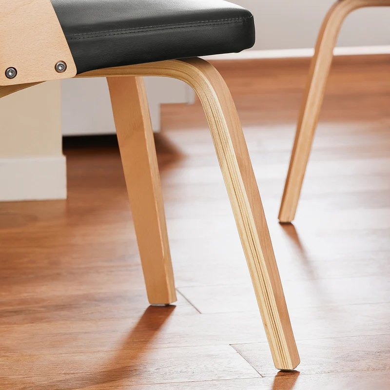 SoBuy FST97-SCH Chaise en Bois avec Dossier et Assise Rembourrés