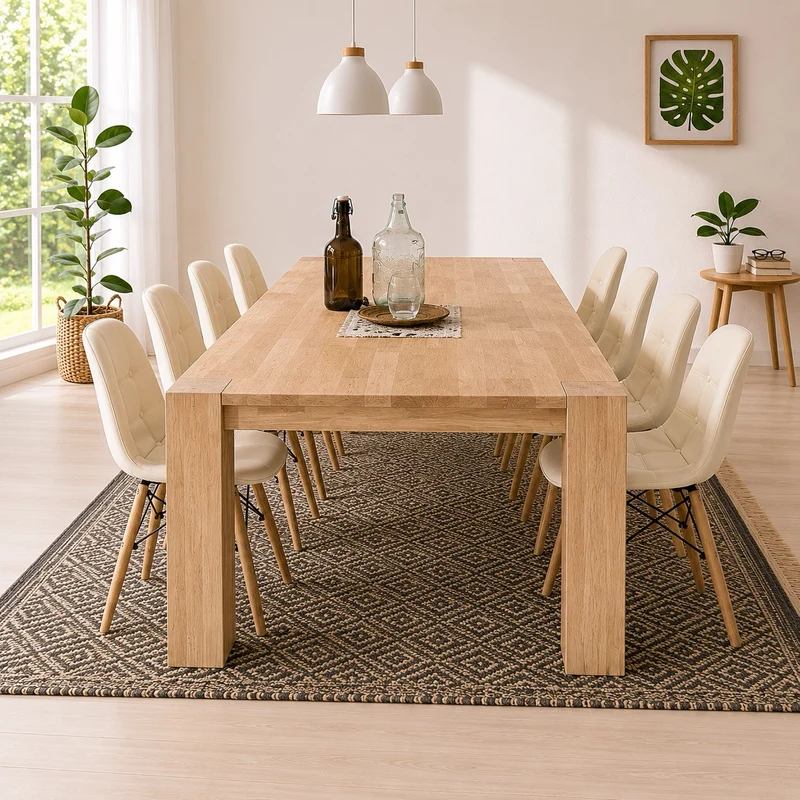 Table à manger en bois massif de chêne Mauritz 3 - NordicStory