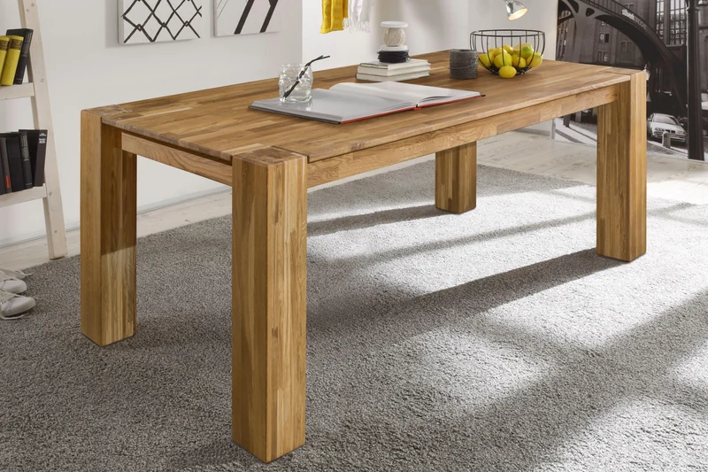 Table à manger en bois massif de chêne Mauritz 3 - NordicStory
