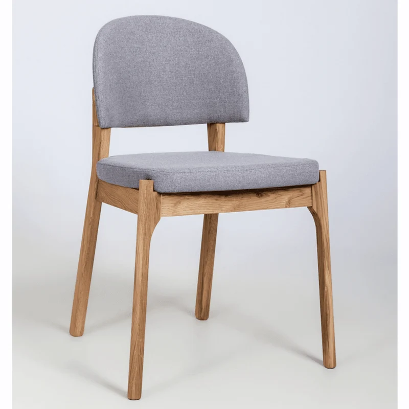 Chaise en bois massif de chêne Astrid, revêtement - Lot de 2 ou 4 chaises - NordicStory