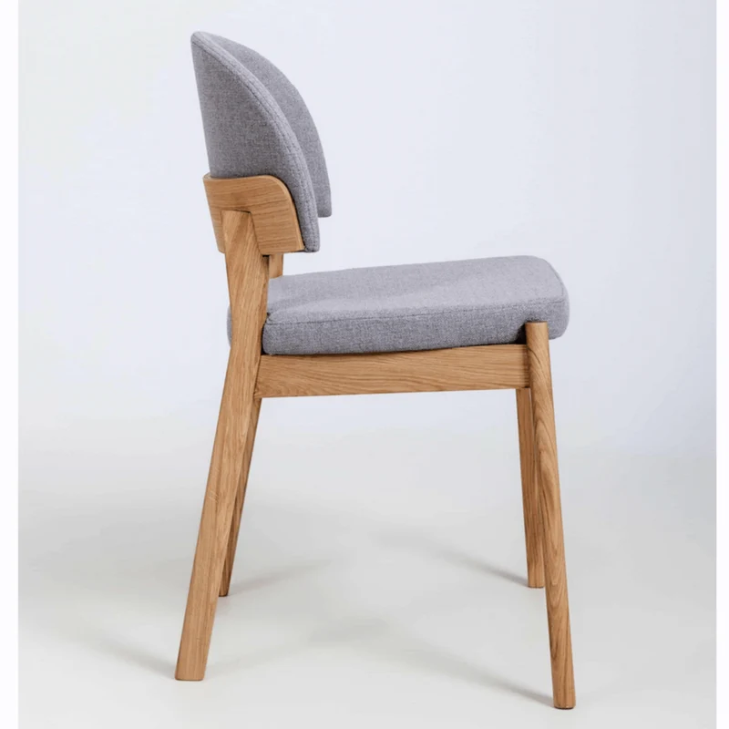 Chaise en bois massif de chêne Astrid, revêtement - Lot de 2 ou 4 chaises - NordicStory