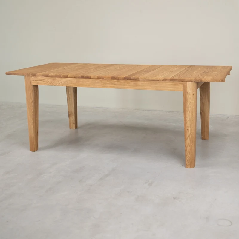 Table à manger rectangulaire extensible en bois massif de chêne Kodama - NordicStory