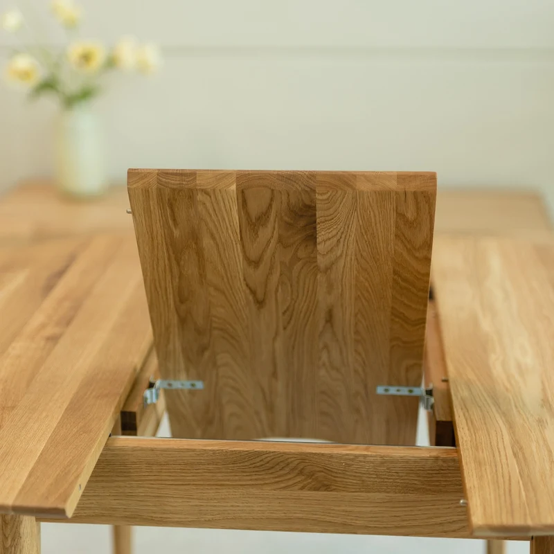 Table à manger ronde extensible en bois massif de chêne Malmo - NordicStory