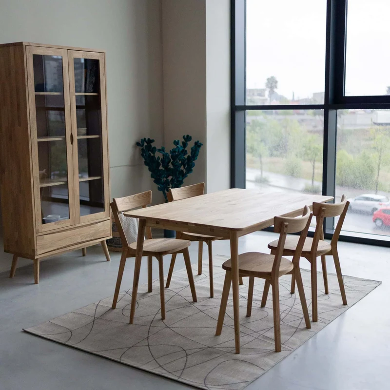 Table à manger extensible en bois massif de chêne Malmo 2 - NordicStory