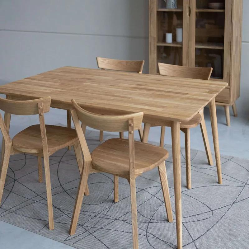 Table à manger extensible en bois massif de chêne Malmo 2 - NordicStory