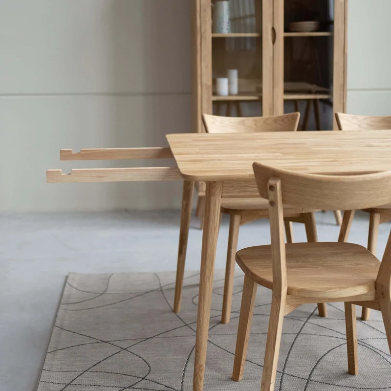 Table à manger extensible en bois massif de chêne Malmo 2 - NordicStory