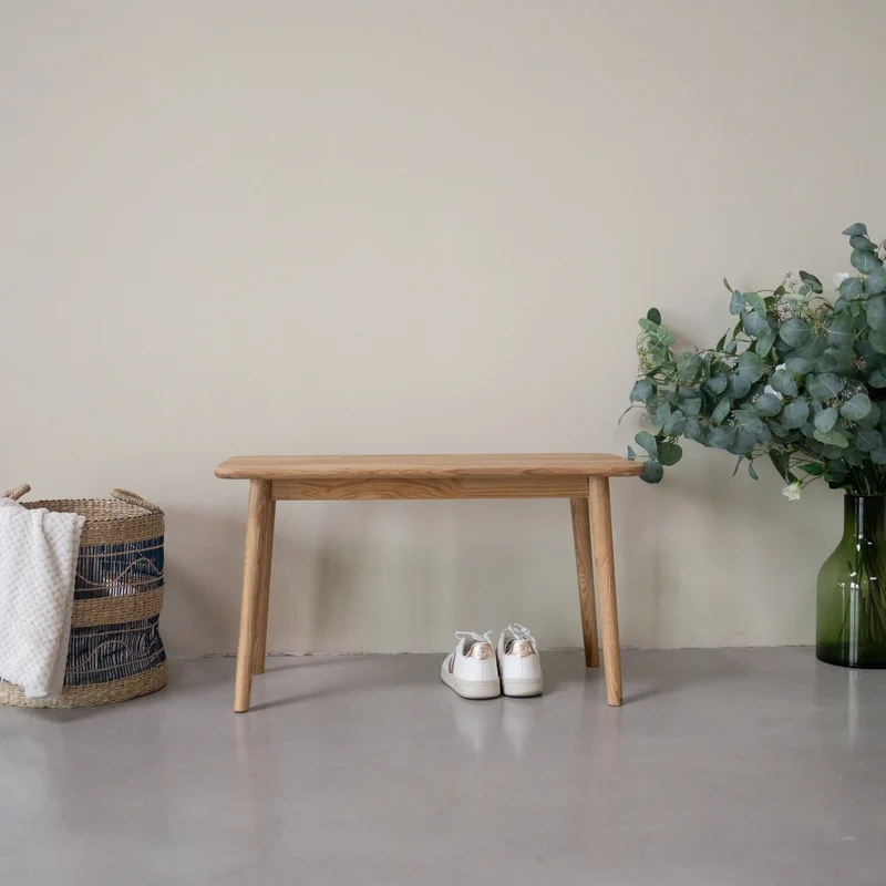 Banc ou table basse en bois massif de chêne Malmo - NordicStory