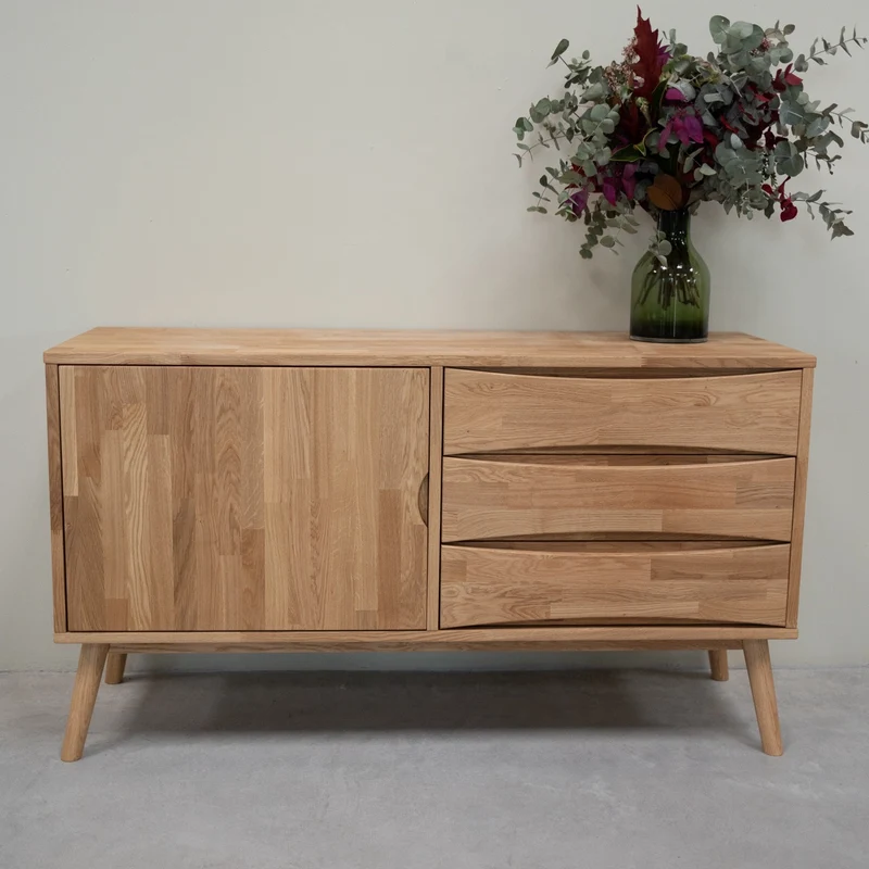 Buffet commode en bois massif de chêne Malmo 1 – NordicStory