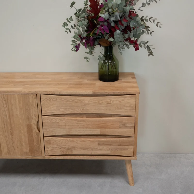 Buffet commode en bois massif de chêne Malmo 1 – NordicStory