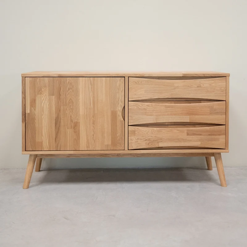 Buffet commode en bois massif de chêne Malmo 1 – NordicStory