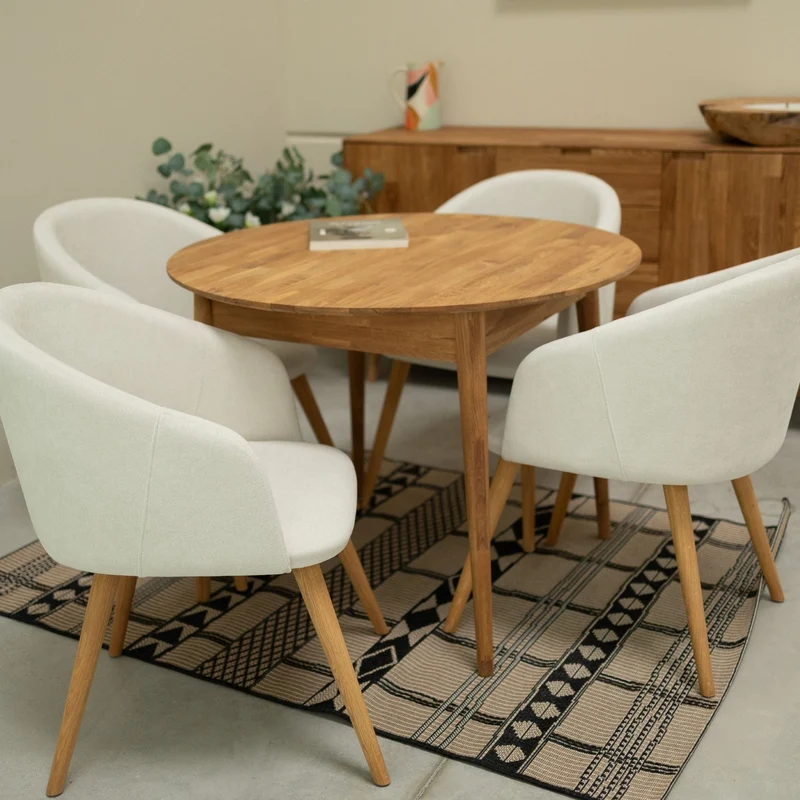 Chaise en bois massif de chêne Ana, revêtement - NordicStory