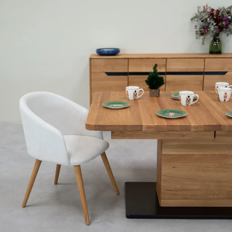 Chaise en bois massif de chêne Ana, revêtement - NordicStory