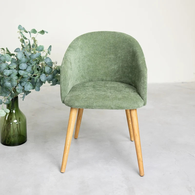 Chaise en bois massif de chêne Ana, revêtement - NordicStory