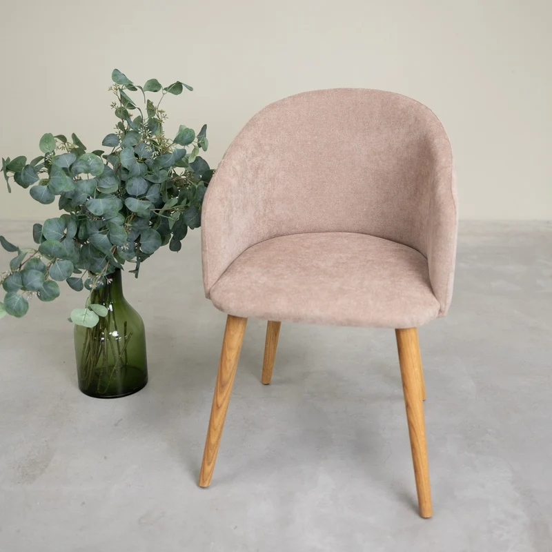 Chaise en bois massif de chêne Ana, revêtement - NordicStory