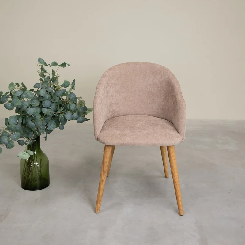 Chaise en bois massif de chêne Ana, revêtement - NordicStory