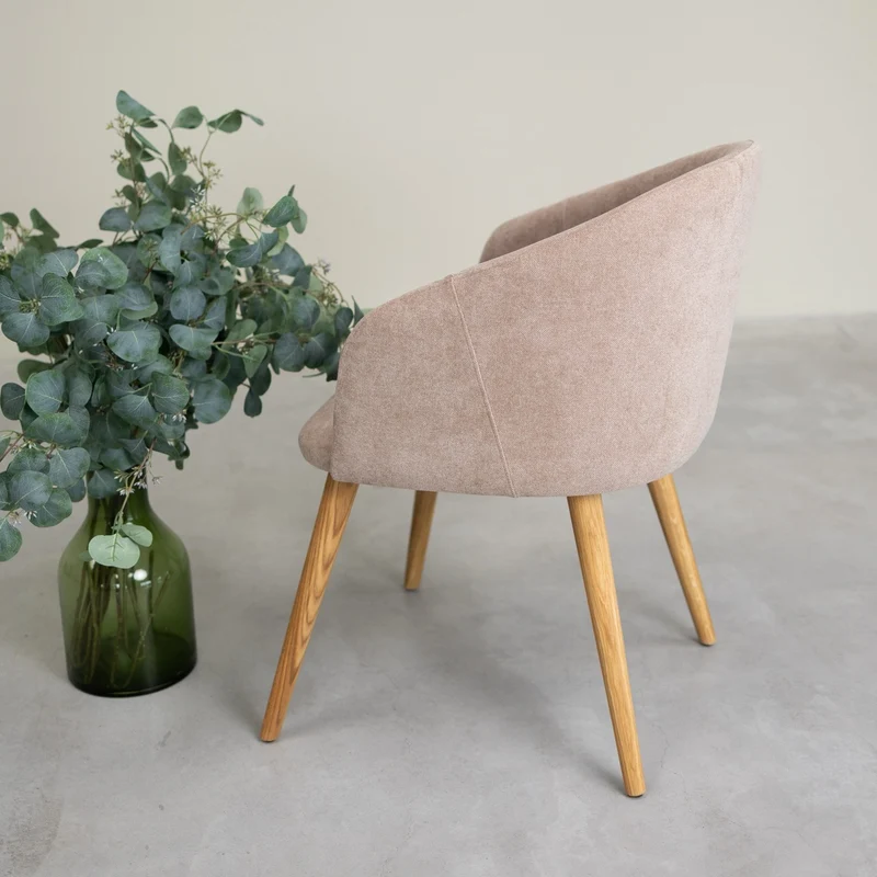 Chaise en bois massif de chêne Ana, revêtement - NordicStory