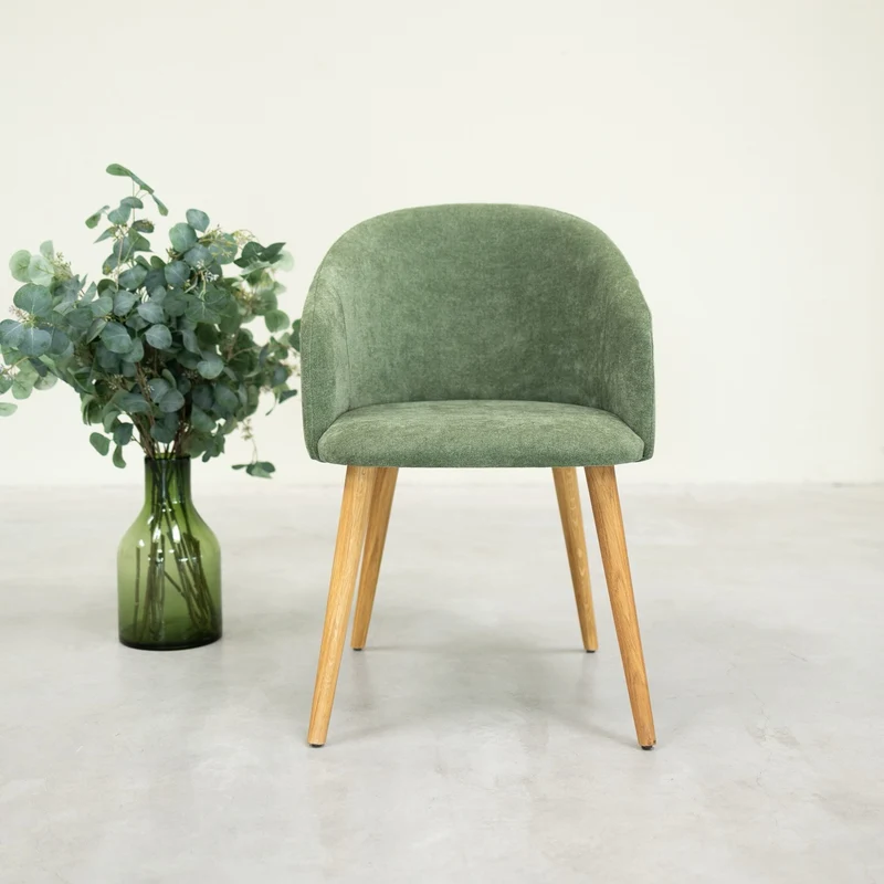 Chaise en bois massif de chêne Ana, revêtement - NordicStory