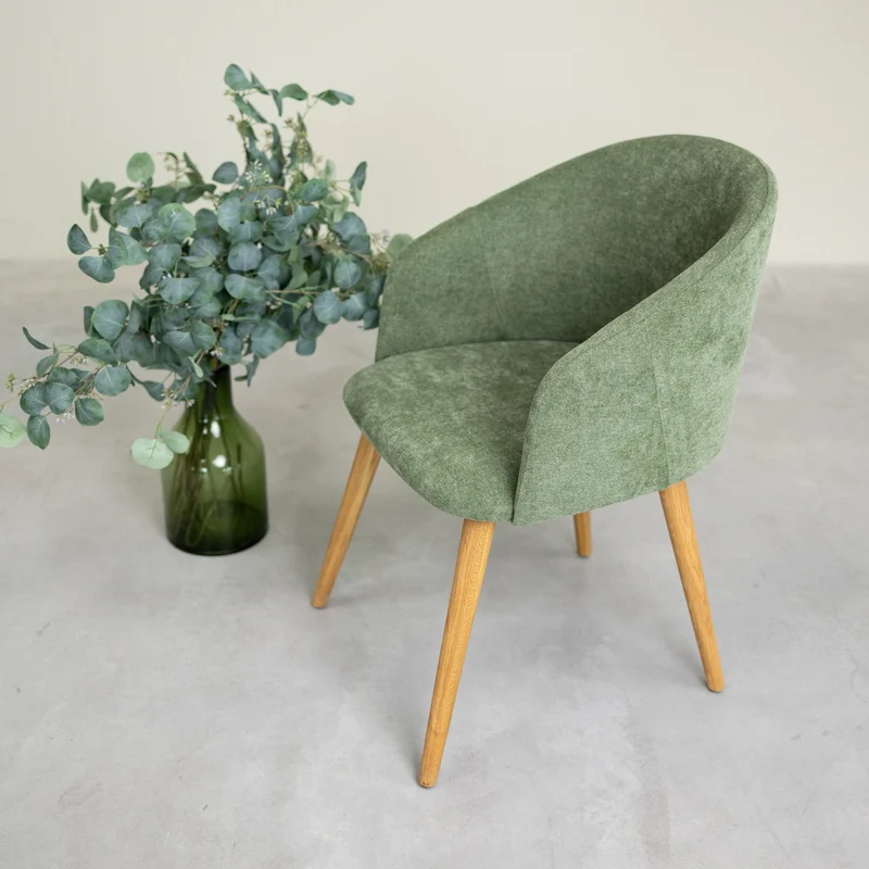 Chaise en bois massif de chêne Ana, revêtement - NordicStory
