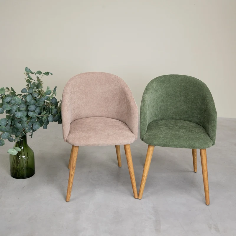 Chaise en bois massif de chêne Ana, revêtement - NordicStory