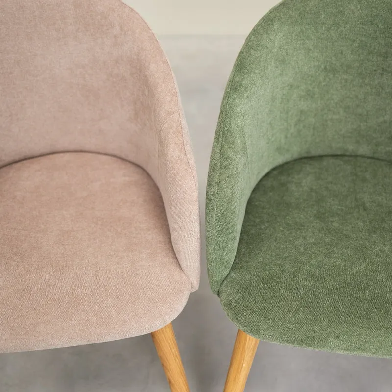 Chaise en bois massif de chêne Ana, revêtement - NordicStory