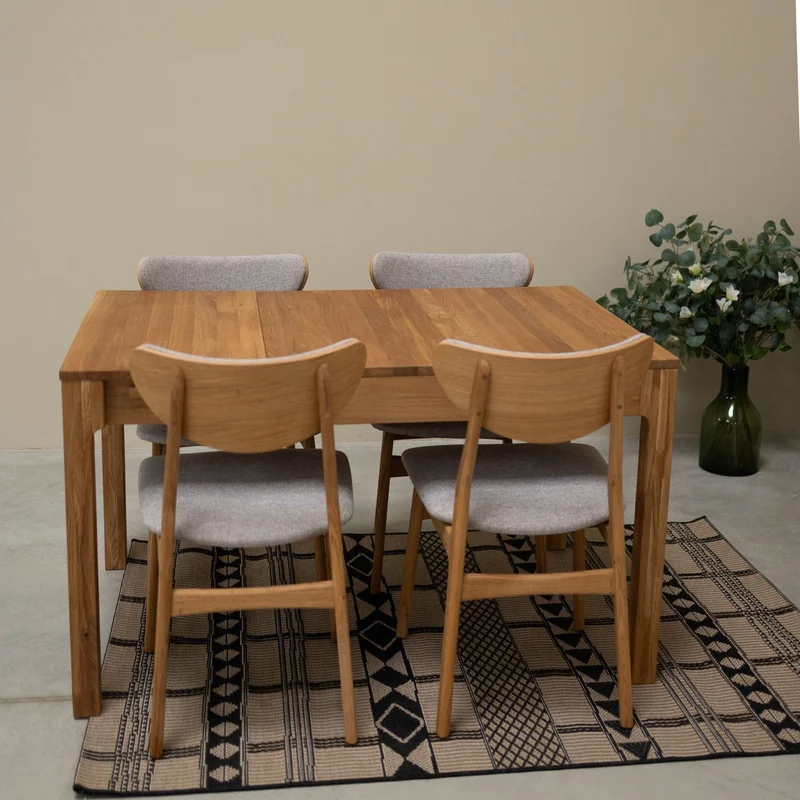 Chaise en bois massif de chêne Maxwell, revêtement - Lot de 2 ou 4 chaises - NordicStory