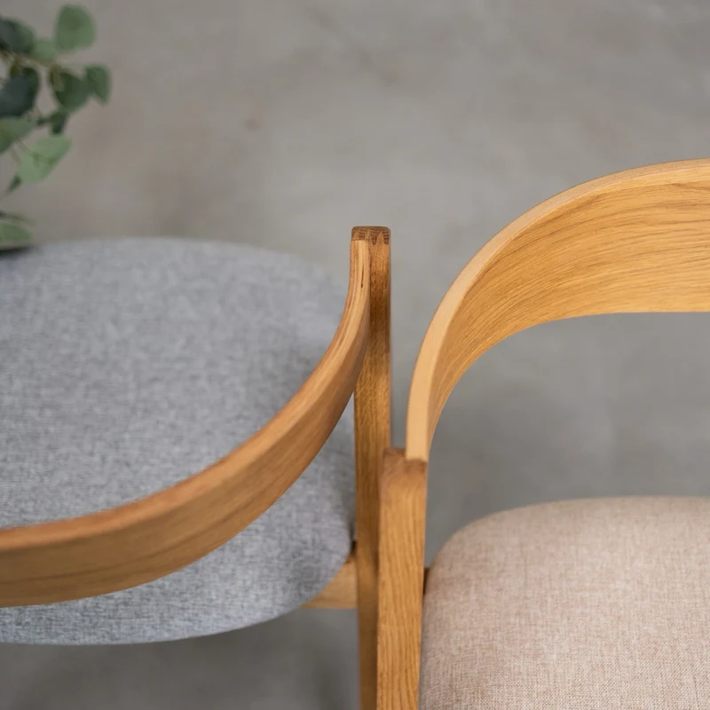 Chaise en bois massif de chêne naturel Oscar, revêtement - Lot de 2 ou de 4 chaises - NordicStory