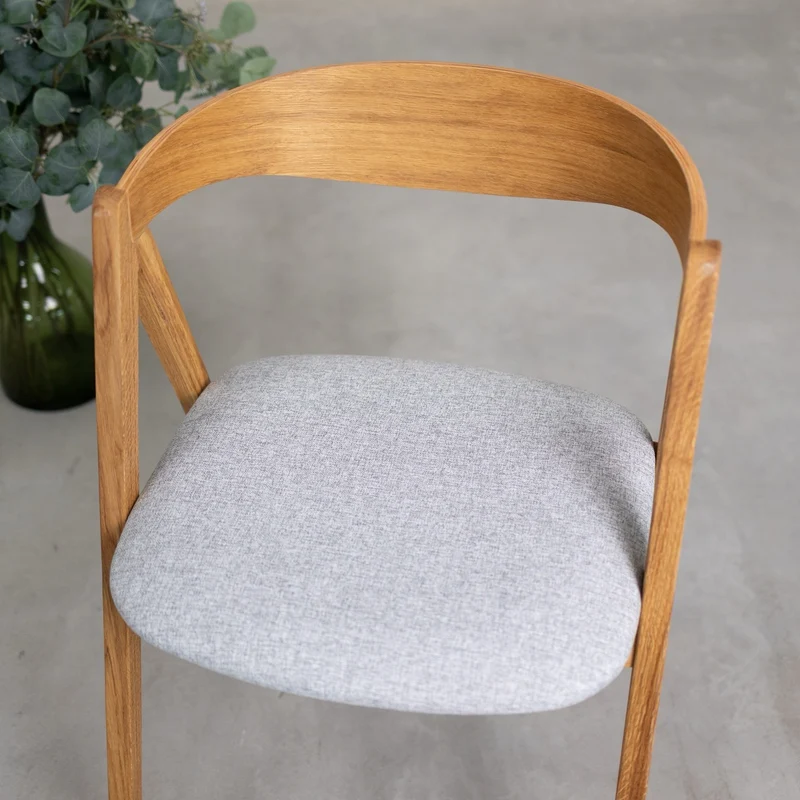 Chaise en bois massif de chêne naturel Oscar, revêtement - Lot de 2 ou de 4 chaises - NordicStory