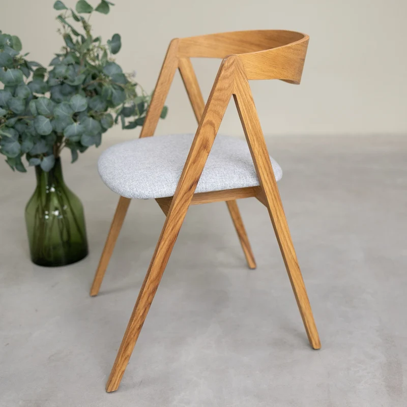 Chaise en bois massif de chêne naturel Oscar, revêtement - Lot de 2 ou de 4 chaises - NordicStory