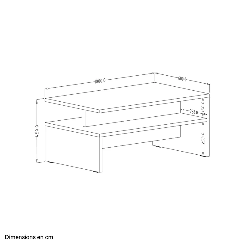 Table basse Sloan Bois