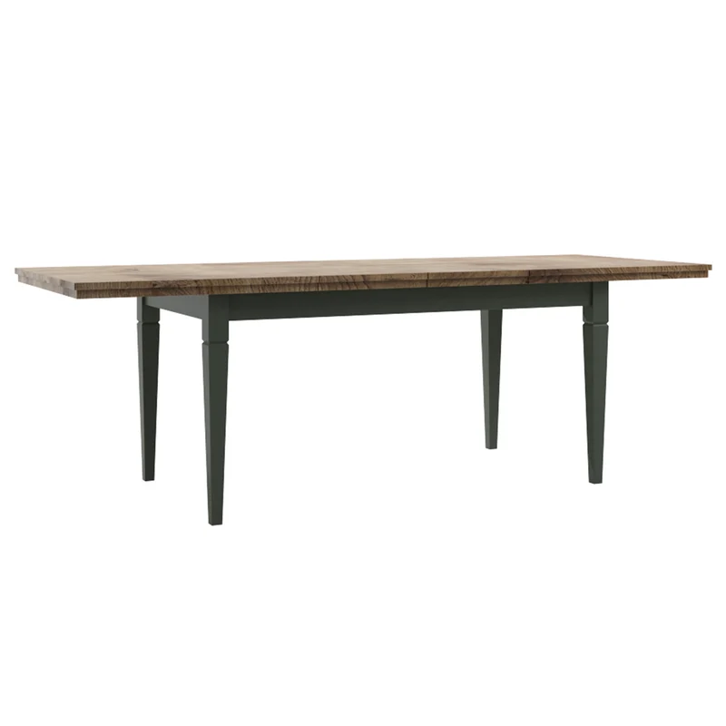 Table à manger extensible 6 à 8 places Martin Vert et Bois