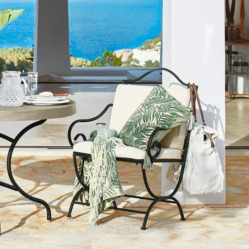 Chaise de jardin LOBERON Avanton métal noir Avanton