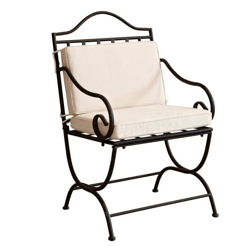 Chaise de jardin LOBERON Avanton métal noir Avanton