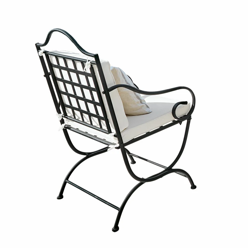 Chaise de jardin LOBERON Avanton métal noir Avanton