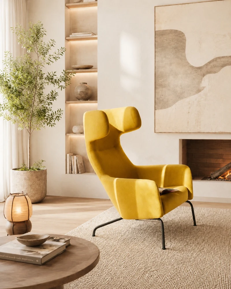 Fauteuil lounge Havana haut dossier - Design Busk+Hertzog