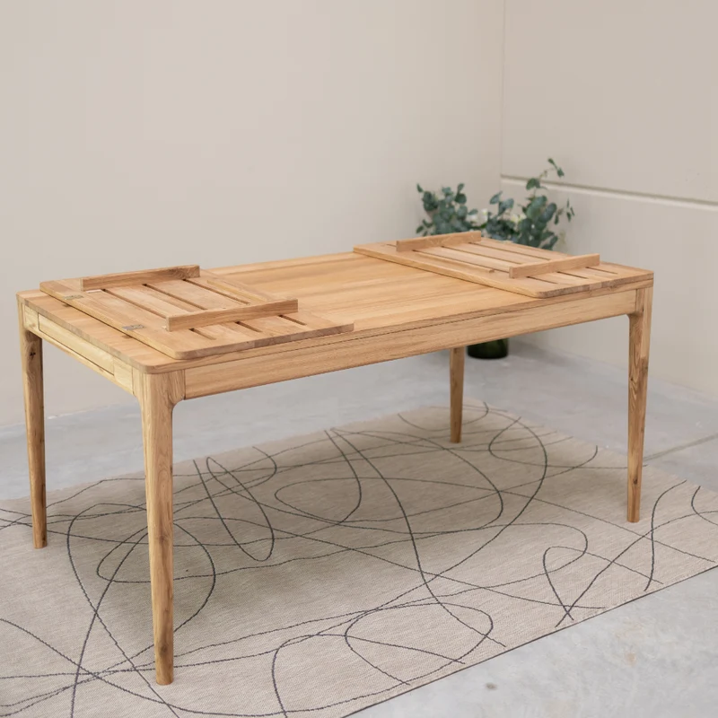 Table à manger extensible en chêne massif BERGAMO | NordicStory