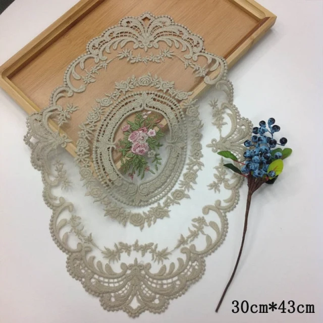 Set de Table en Tissu Ovale Foncé