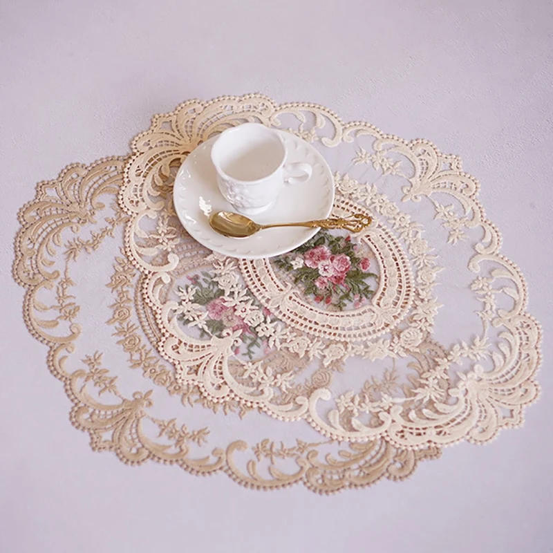Set de Table en Tissu Ovale Foncé