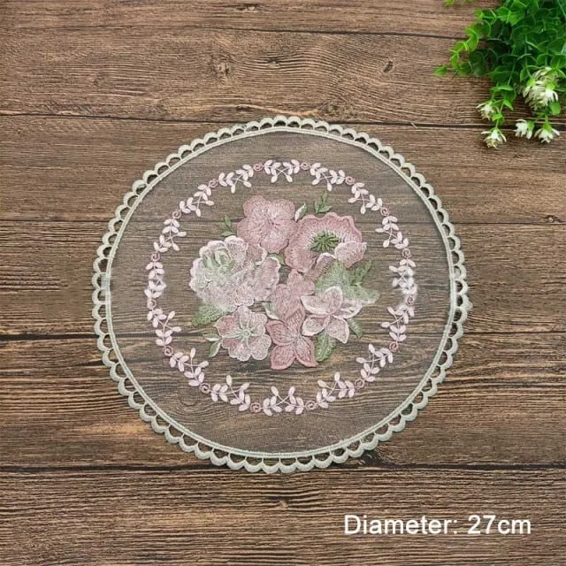 Set de Table en Tissu Rond Grisé