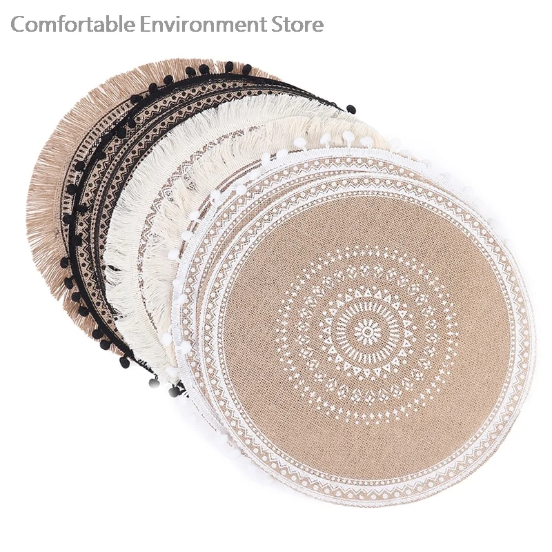 Set de Table Rond Action Jute