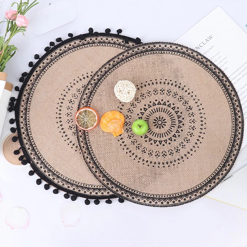 Set de Table Rond Action Jute