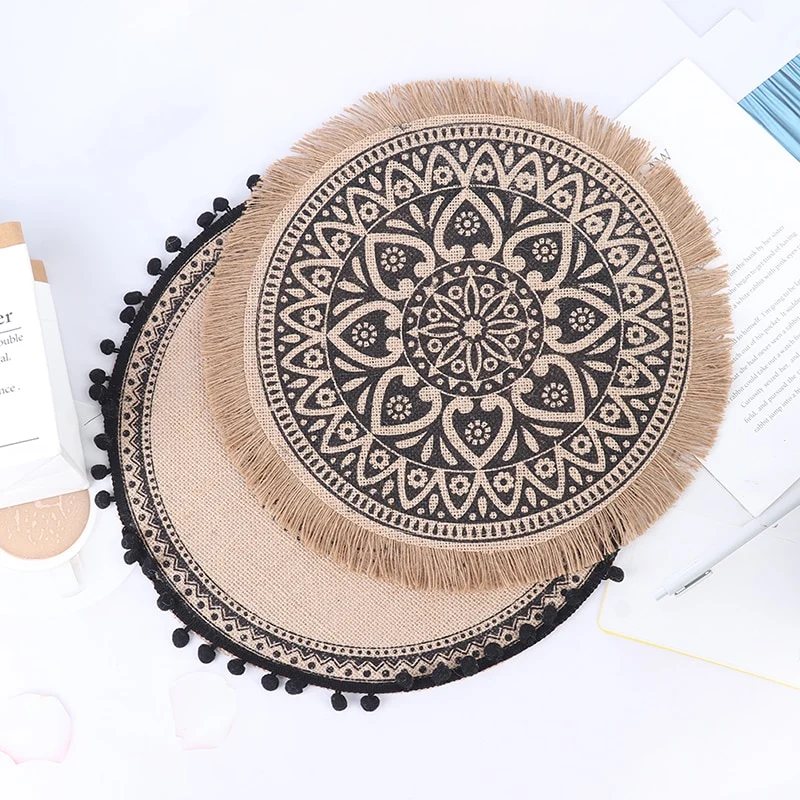 Set de Table Rond Action Jute