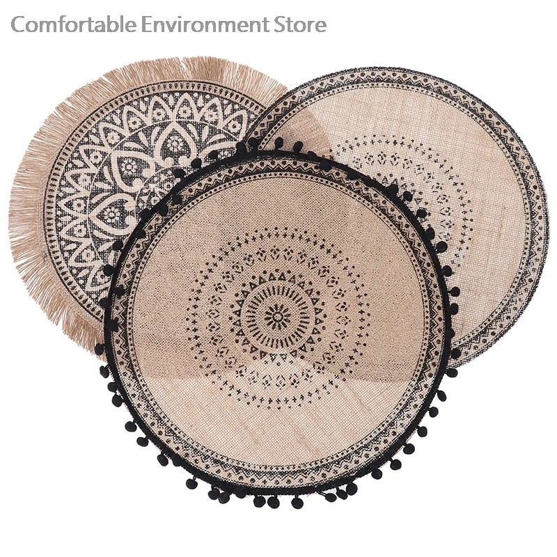 Set de Table Rond Action Jute