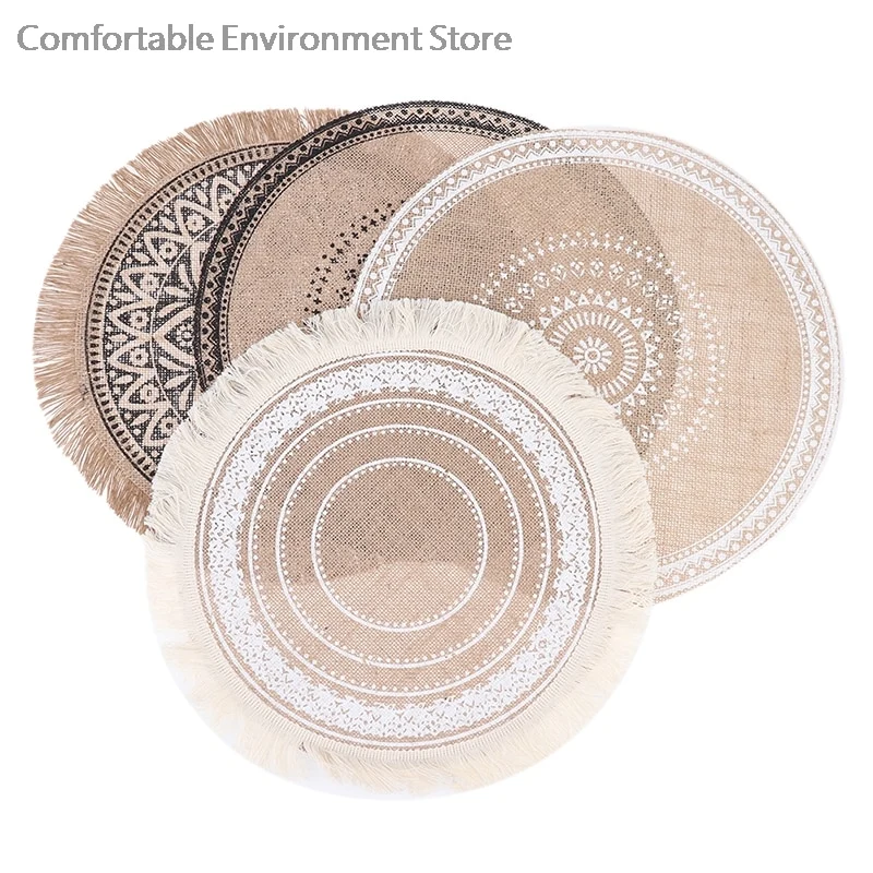 Set de Table Rond Action Jute