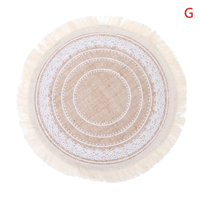 Set de Table Rond Action Jute