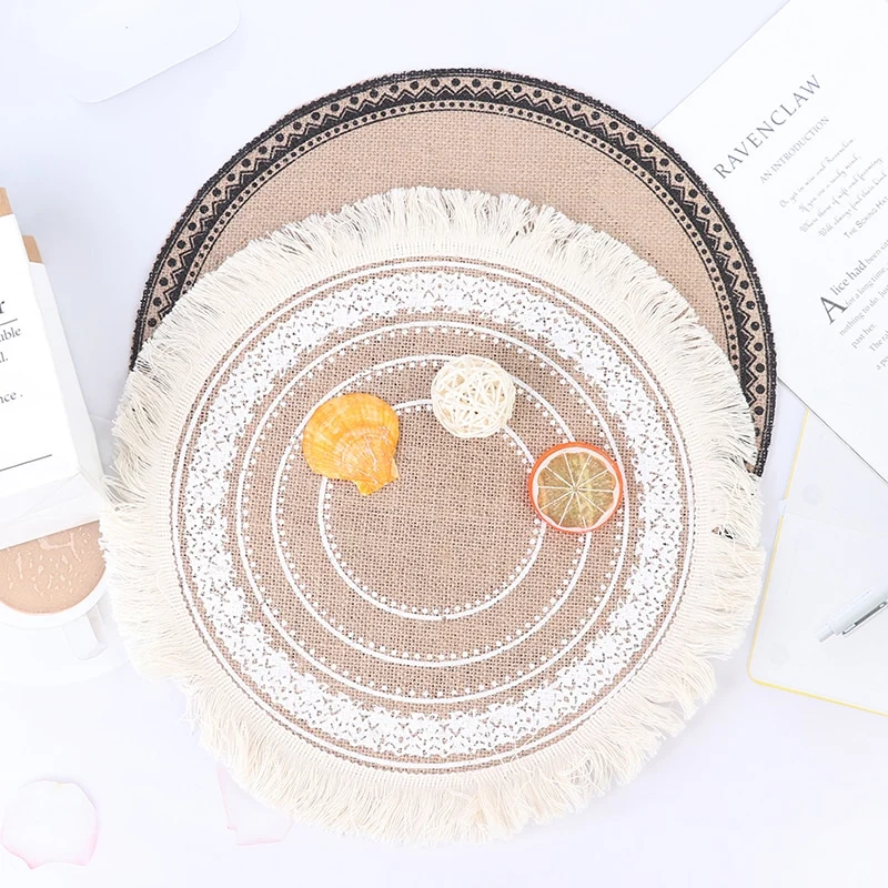 Set de Table Rond Action Jute