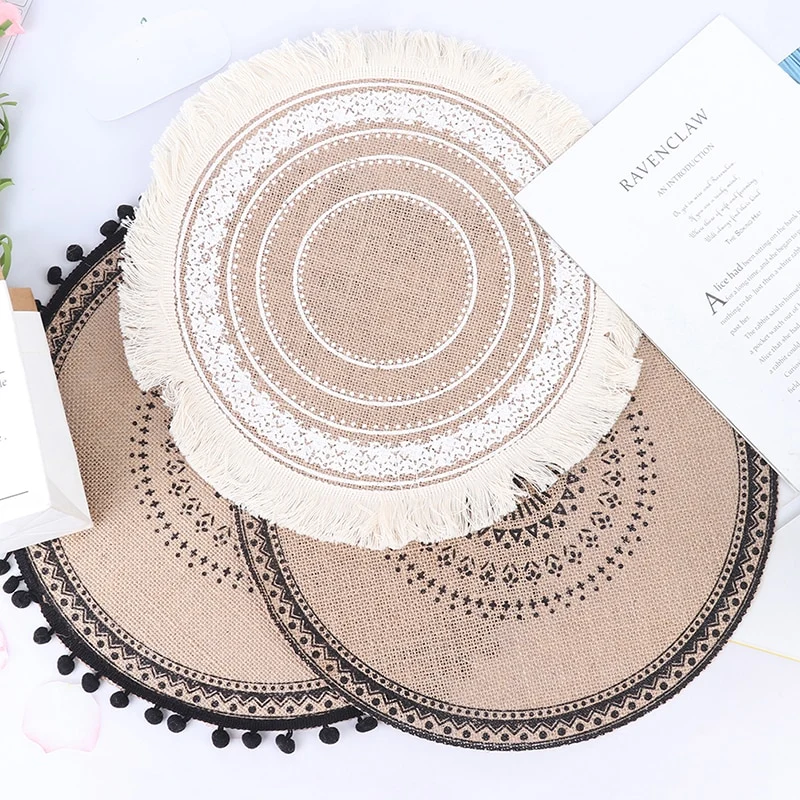 Set de Table Rond Action Jute