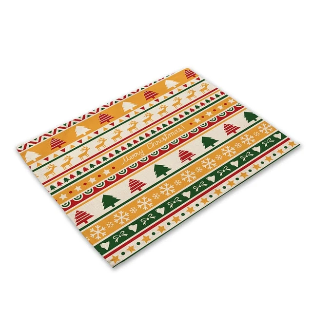 Set de Table Forêt en Tissu Coton & Lin
