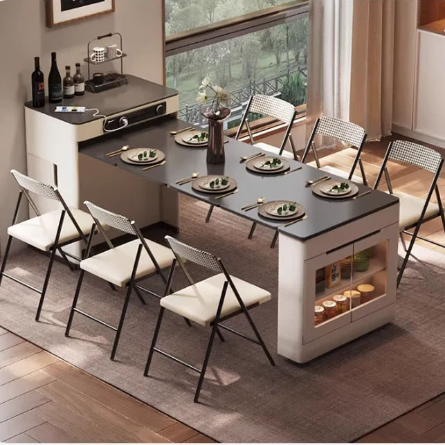 Îlot de cuisine avec table extensible